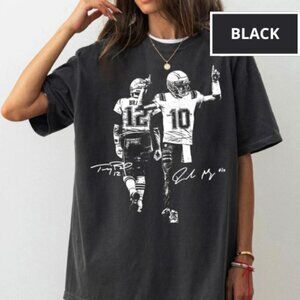 Drake Maye & Tom With Signature Shirt, Football Y2k Rap Tee